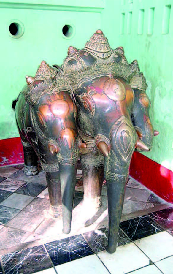 The elephant with three heads.